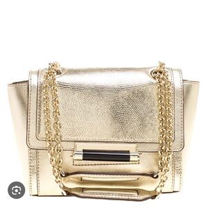 Diane Von Furstenberg Metallic Gold Chain Shoulder Bag